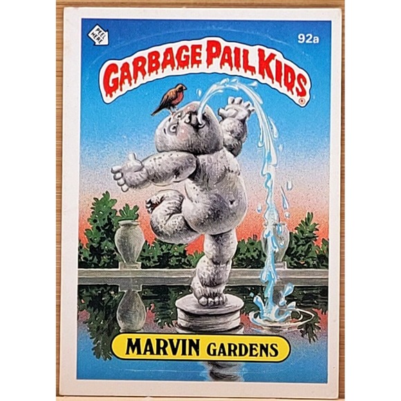 1986 TOPPS GARBAGE PAIL KIDS MARVIN GARDEN 92A MISSING...